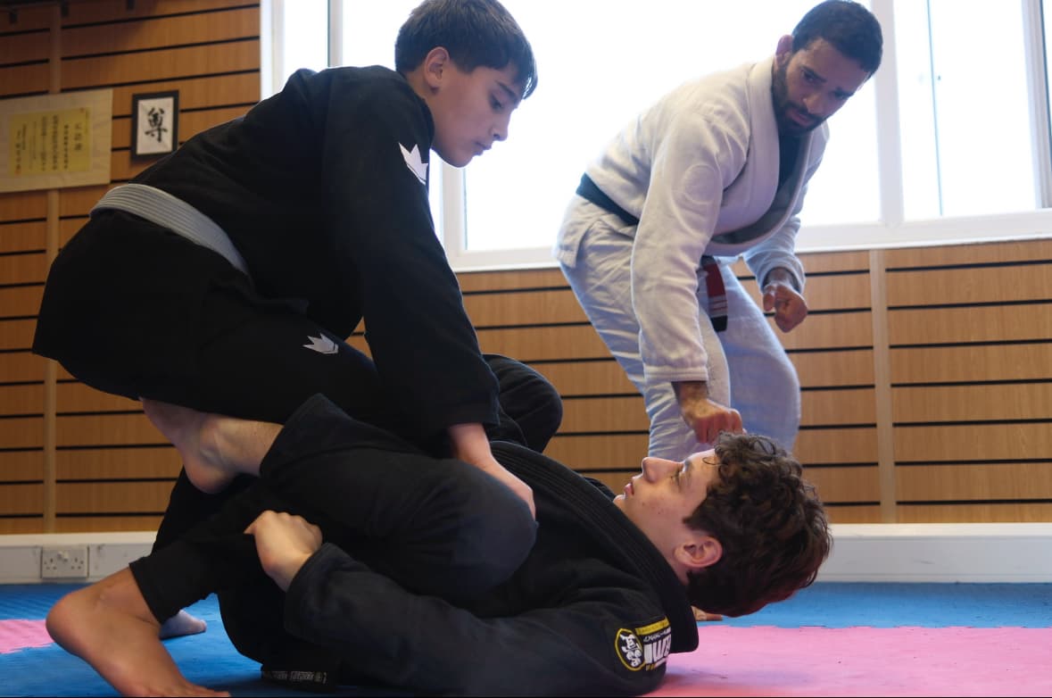 Professor coaching student